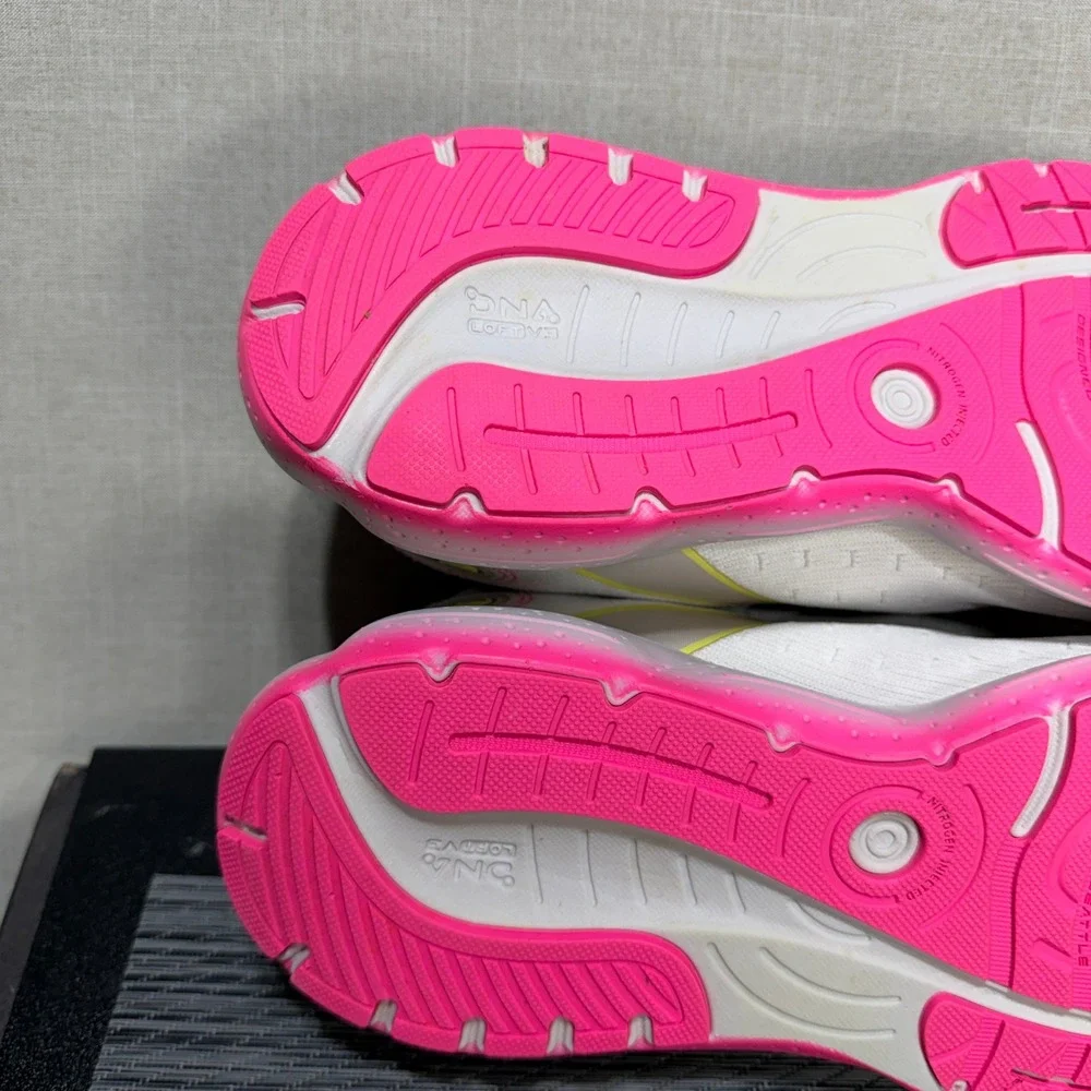 Brooks Glycerin StealthFit 20 - Womens 9 - White Pink Yellow Running 1203721B067